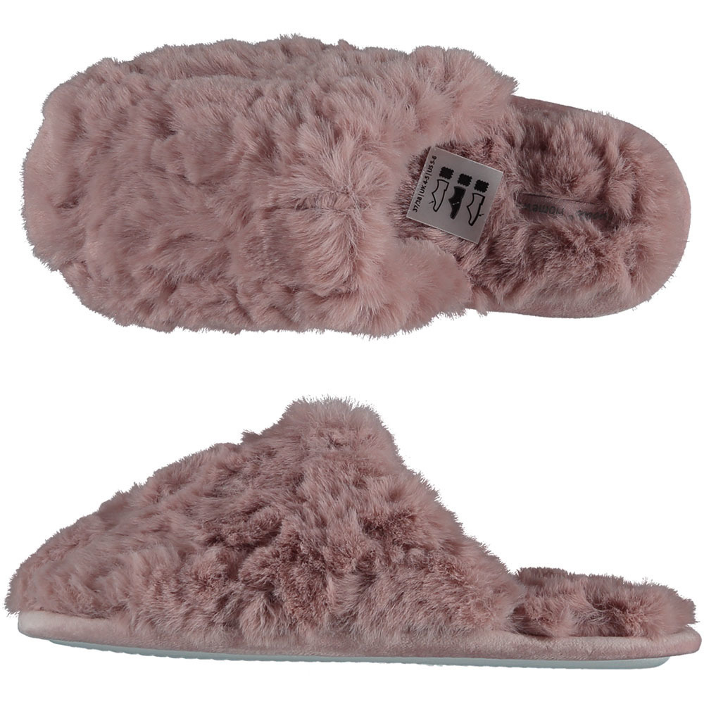 Dames instap slippers/pantoffels roze maat 39-40