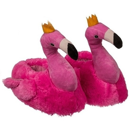 Flamingo sloffen roze voor dames