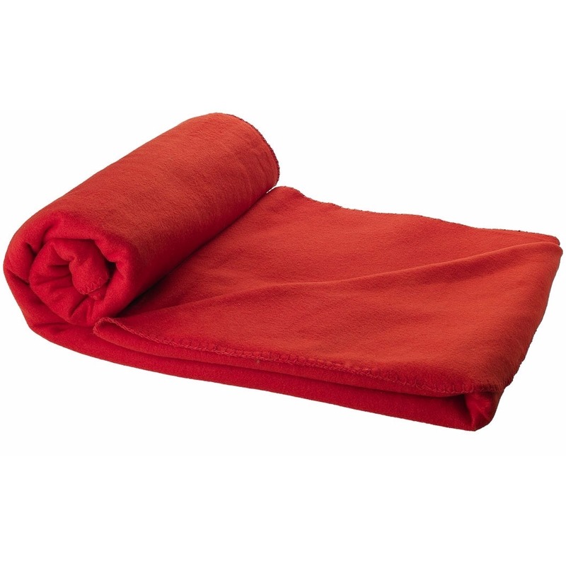 Fleece deken rood 150 x 120 cm