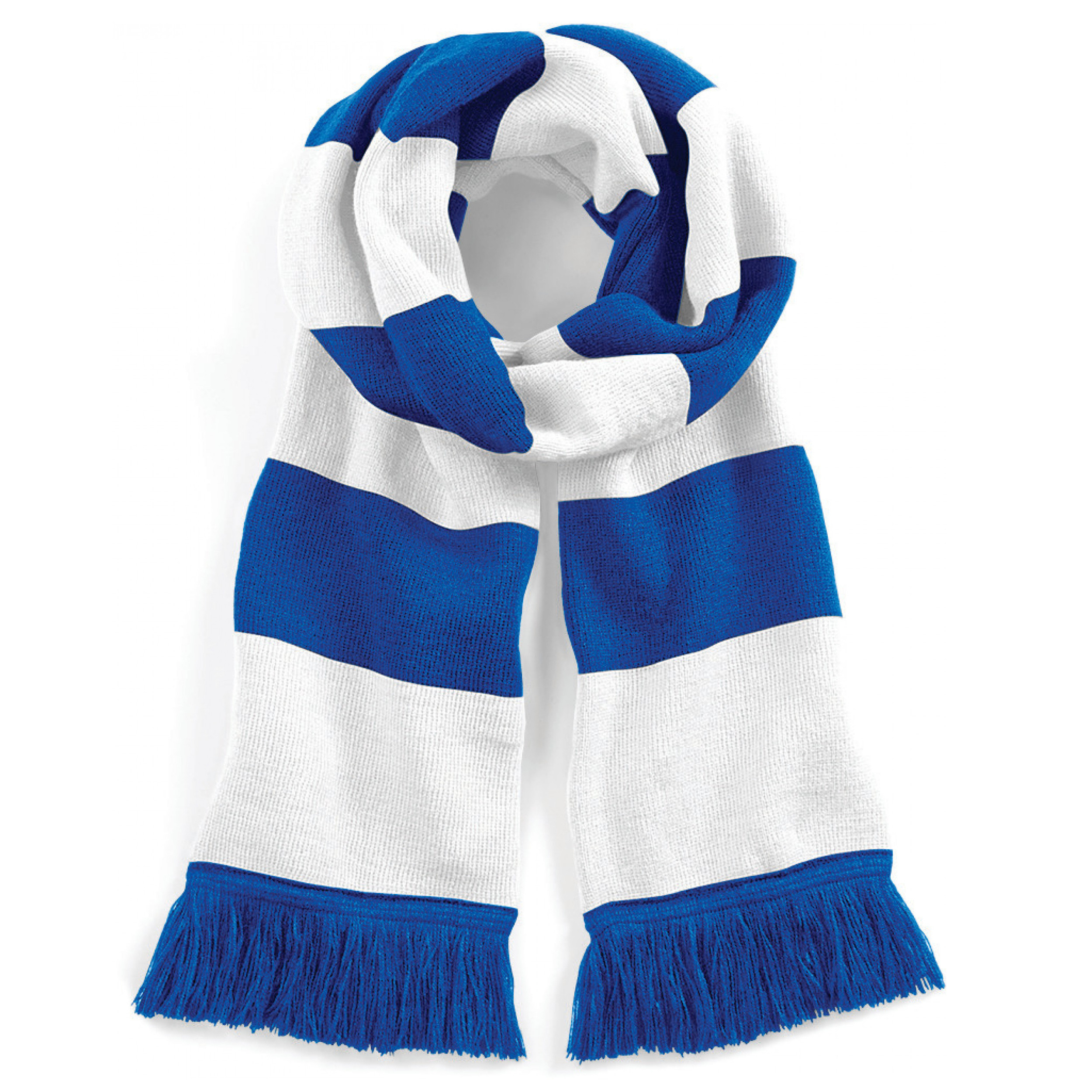 Gestreepte retro sjaal blauw/wit
