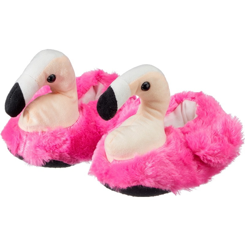 Kinder dieren pantoffels/sloffen flamingo