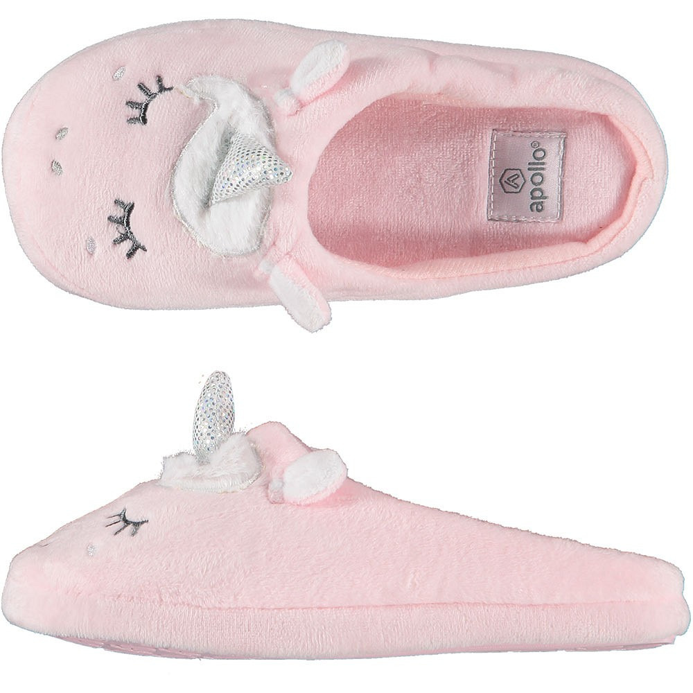 Meisjes instap slippers-pantoffels eenhoorn roze maat 33-34