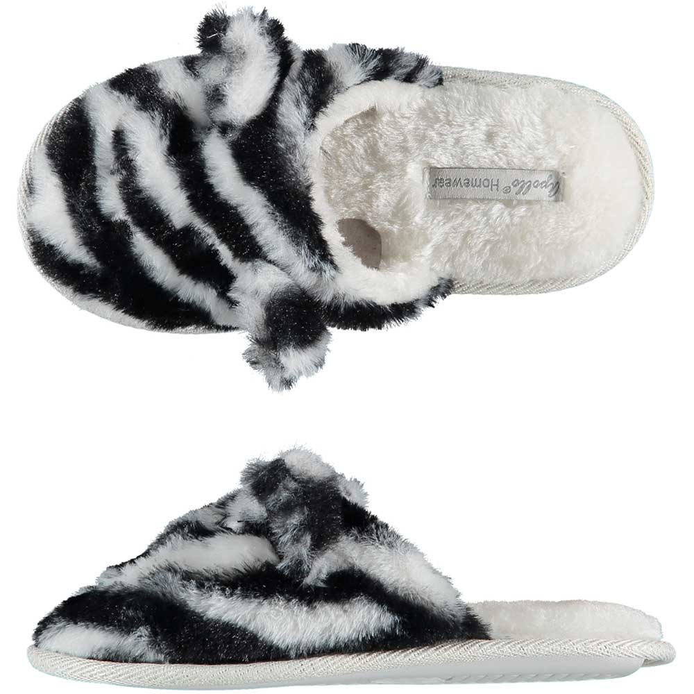 Datum AIDS Jong Meisjes instap slippers/pantoffels zebra print maat 33-34 | Sloffen webshop