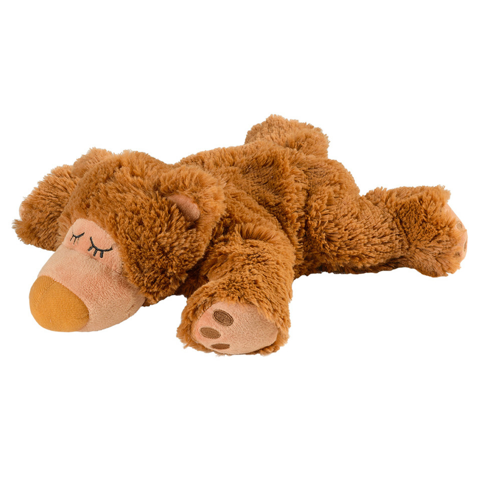 Warmte/magnetron opwarm knuffel lichtbruine teddybeer