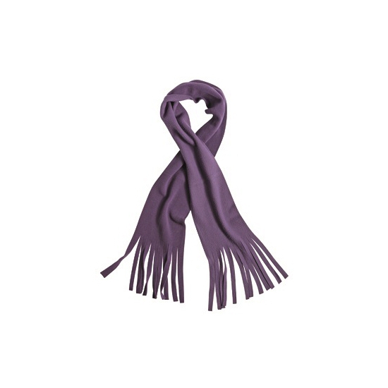 Winter fleece sjaal met franjes paars