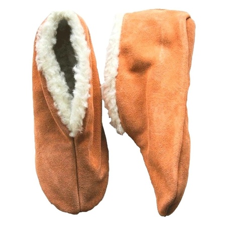 Beige Spanish slippers of genuine leather / suede for women / men size 43 with storage bag