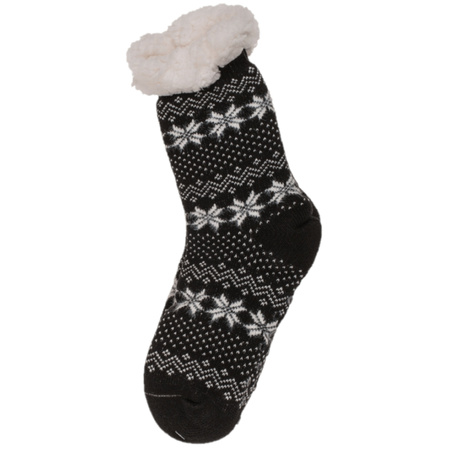 Ladies knitted home socks Nordic black size 36-41