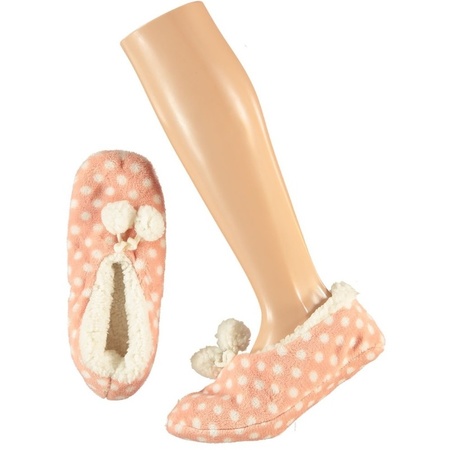 Flattie ladies slippers dots pink size 37-39
