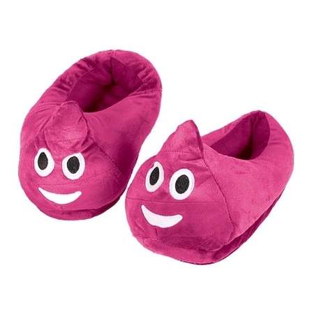 Kinderen roze poep smiley pantoffels