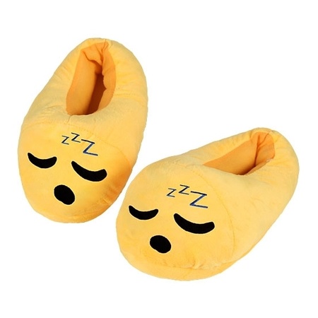 Kinderen slapende smiley pantoffels