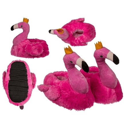 Flamingo sloffen roze voor dames
