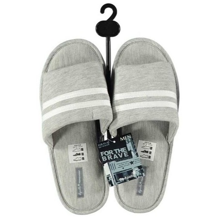 Grey slippers for men