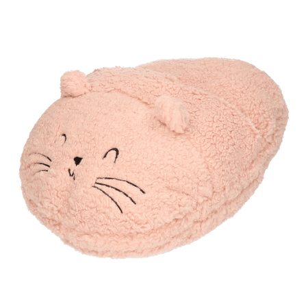 Large foot warmer slipper mouse old pink one size 30 x 27 cm