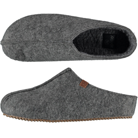 Heren instap slippers/pantoffels grijs maat 43-44