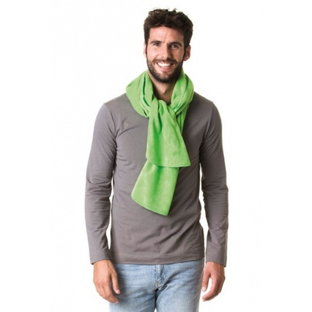 Warme fleece sjaals lime groen
