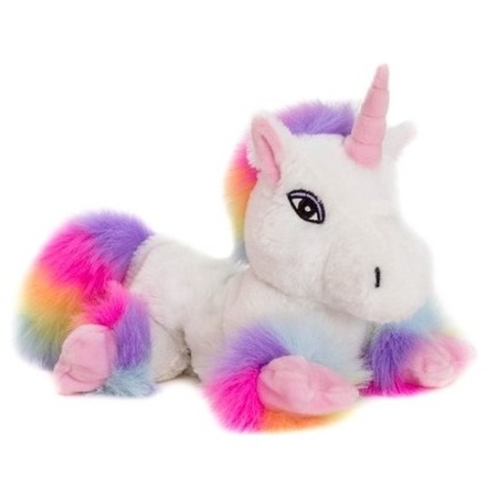 Plush microwave cuddly animal unicorn rainbow