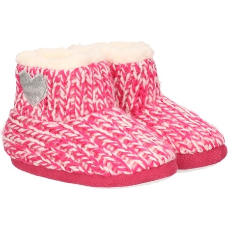 Girls high slippers with heat pink size 25-26