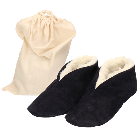 Navy blue Spanish slippers of genuine leather / suede size 38 with storage bag