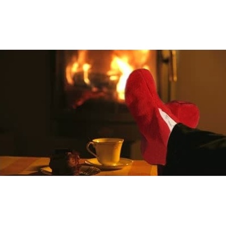Warme wollen rode Spaanse sloffen/pantoffels voor dames/heren/volwassenen