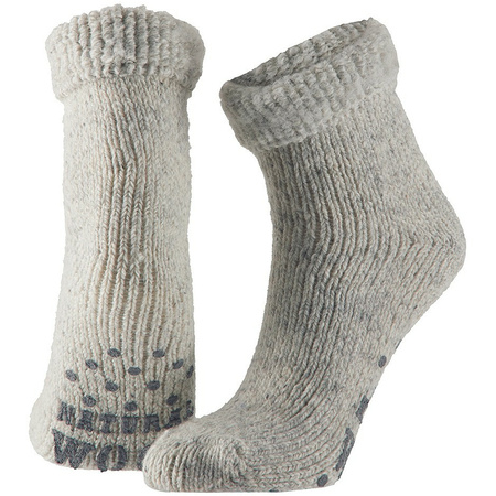 Childrens non slip woolen home socks lightgrey size EU 23-26
