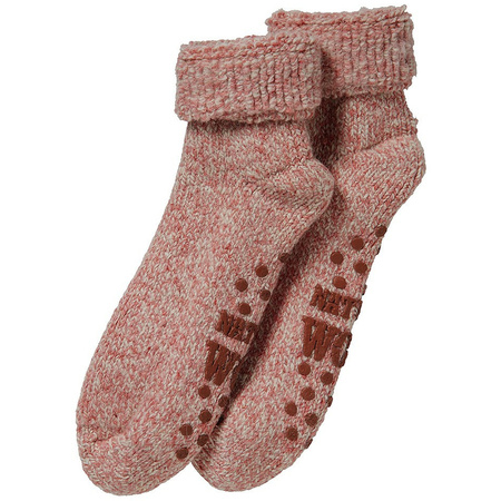 Childrens non slip woolen home socks pink mele size EU 23-26